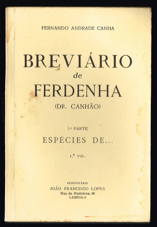 BREVIRIO DE FERDENHA (Dr. Canho) - Espcies de... 5 parte